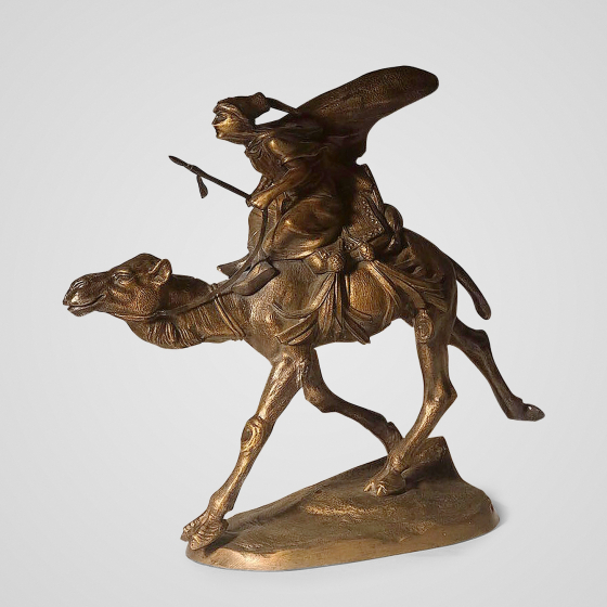 Скульптурная композиция "Бедуин на верблюде", Франция, 1900-е гг., Фаур В.Д.